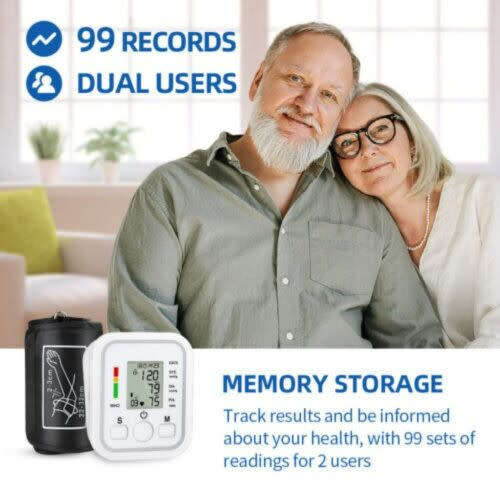 Smart Automatic Blood Pressure Monitor Upper Arm Digital Blood Pressure Machine Home Healthcare