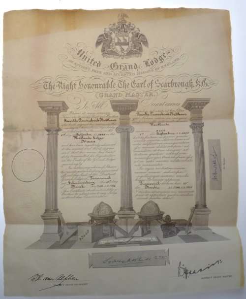 Free mason apron literature books masonic documents certificate rare lot