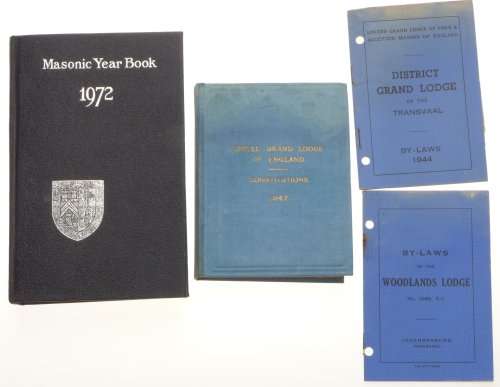 Free mason apron literature books masonic documents certificate rare lot