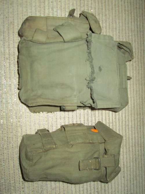 AMMO CANVAS POUCH AND A SEPARATE PATROL WEBBING POUCH