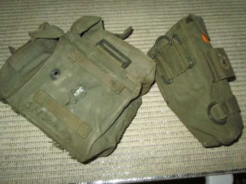 AMMO CANVAS POUCH AND A SEPARATE PATROL WEBBING POUCH