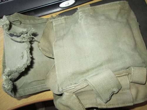 AMMO CANVAS POUCH AND A SEPARATE PATROL WEBBING POUCH