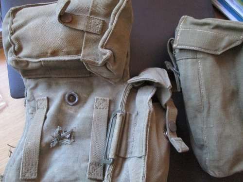 AMMO CANVAS POUCH AND A SEPARATE PATROL WEBBING POUCH
