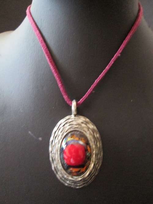ENAMEL FIRED PENDANT