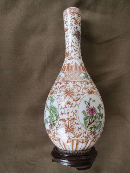 HAND PAINTED PORCELAIN VASE
