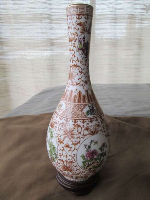 HAND PAINTED PORCELAIN VASE