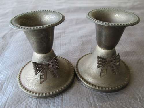 CANDLESTICKS PEWTER