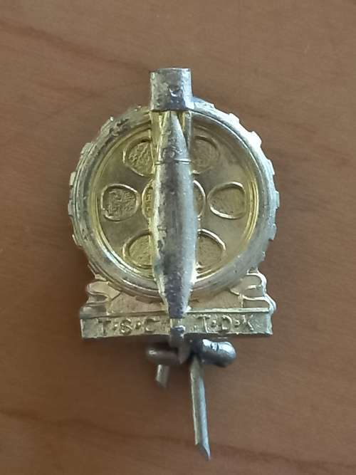 SA ARMY UNION-TECHNICAL SERVICE CORPS MESS DRESS COLLAR INSIGNIA -1942 TO 1960