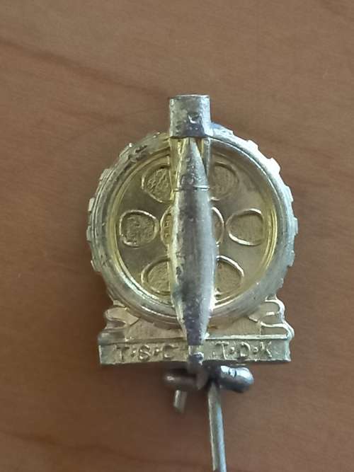 SA ARMY UNION-TECHNICAL SERVICE CORPS MESS DRESS COLLAR INSIGNIA -1942 TO 1960