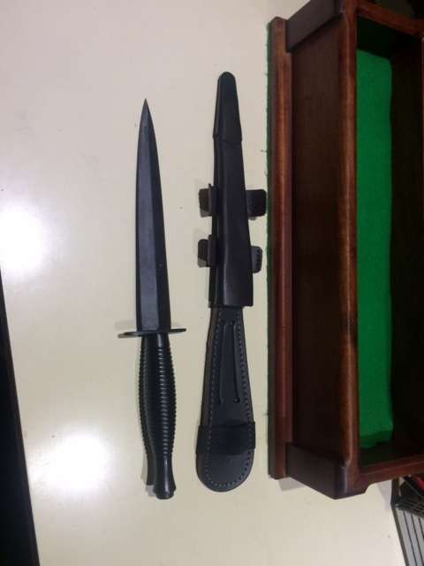 Border War SWATF presentation Fairbairn Sykes Commando Knife.