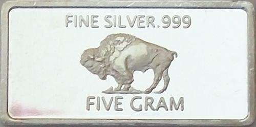 NEW!!! 5 Gram Silver Buffalo BAR!!! A must have!!!