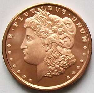 FIRST ON BOB!! WOW!!! 1 Oz .999 Fine Copper Morgan Dollar Coin