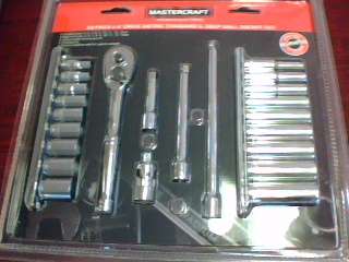 mastercraft 23 Piece 1/4 inch drive deep wall socket set (Shipping R50)