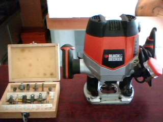 Black & Decker Router + 12 Piece bit set (Shipping R90)