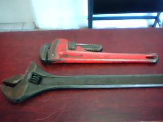 Bahco 18 inch Shifting + Ridgid 14 inch Pipe Wrench (Shipping R60)