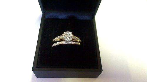 Engagement/Wedding Ring Set 9ct  (94 Diamonds) (Shipping R60)