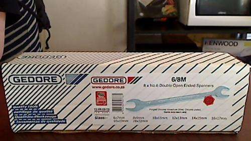Gedore 8 x Double Open Ended Spanners