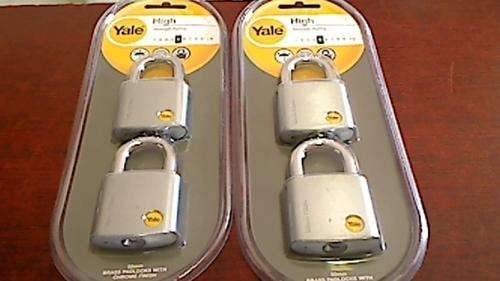 Yale 50mm Keys Alike Padlock x 4