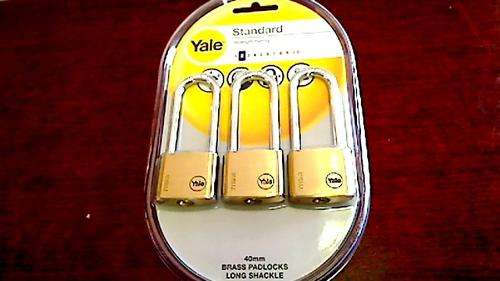 Yale Long Shackle 40mm Keys alike Padlocks