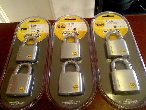 Yale 50mm Keyed Alike Brass Padlock with Chrome Finish 3 Set Of 2