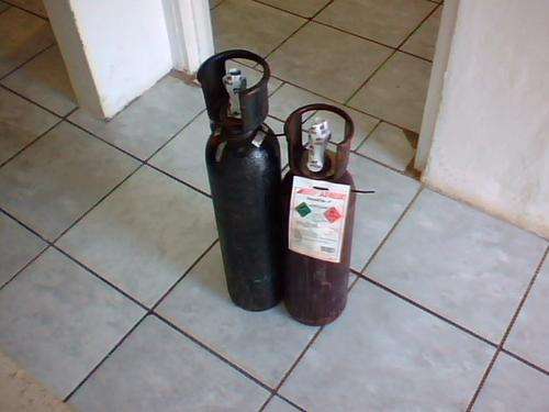 Afrox porta pack bottles x 2 (red & black) both full and sealed