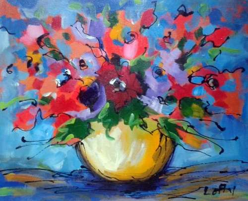 Colours in a pot.