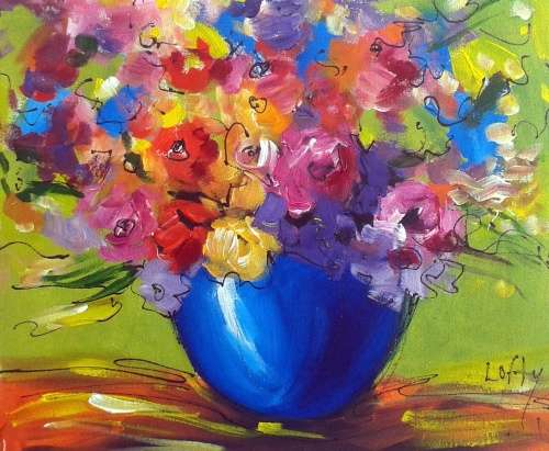Colours in a pot.