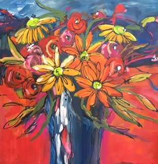 Colour on canvas by Lofty .(700x 700) Unframed