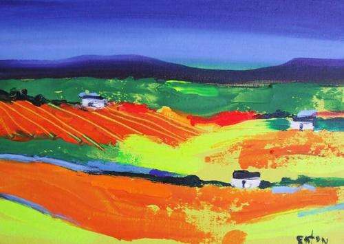Landscape 1 (250 x350)  Acrylic on canvas board. Unframed.