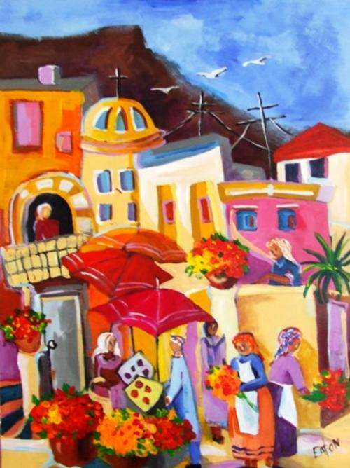 Bo Kaap (600 x 800)  Acrylic on canvas. Unframed