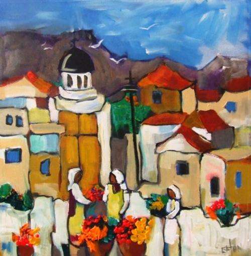 Bo Kaap (460 x 460) Acrylic on canvas. Unframed.
