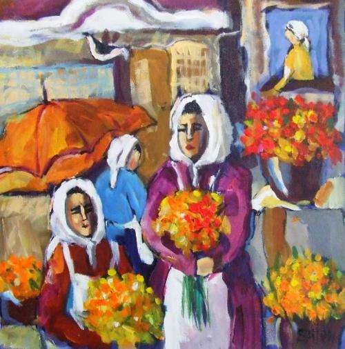 Bo Kaap (460 x 460) Acrylic on canvas. Unframed.