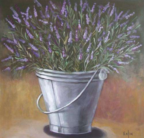 Lavenders  (700 x 700) Acrylic on canvas. Unframed. Large painting