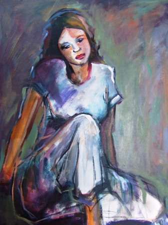 Daydreaming  (550 x 750)  Acrylic on canvas..