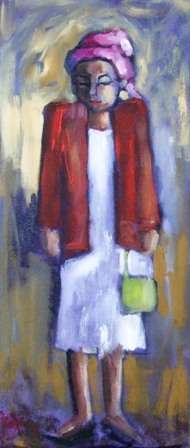 Oil glazed acrylic on board  (300 x 700) Unframed
