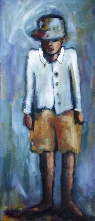Oil glazed acrylic on board  (300 x 700) Unframed