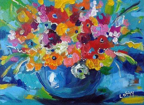Spring is here .Original acrylic by Lofty. Unframed.(300 x 400)