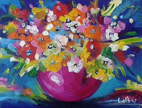 Spring is in the air .Original acrylic by Lofty. Unframed.(300 x 400)