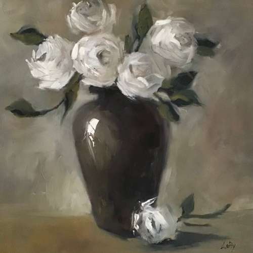 Roses ( 550x550) Lofty. Oil on canvas.