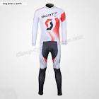 Stock Clearance Thermal WHITE AND RED SCOTT jersey& BIB pants (LARGE only )