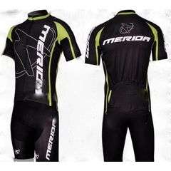 merida GREEN 2012 jersey and bib shorts