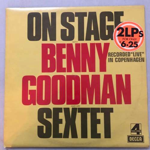 Benny Goodman Sextet - On Stage With Vinyl 2LP UK Press Decca