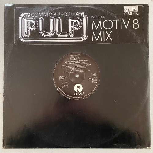 Pulp - Common People Vinyl Maxi 12 Inch Rare Promo Import