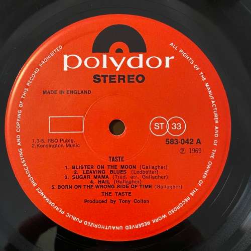 Taste - Taste Original 1969 UK Press Blues Rock