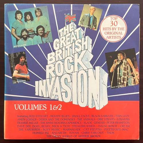 The Great British Rock Invasion Vinyl 2LP David Bowie Cream Black Sabbath Thin Lizzy *