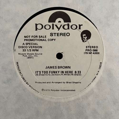 James Brown - It`s Too Funky In Here Vinyl 12 Inch Maxi Promo US Press