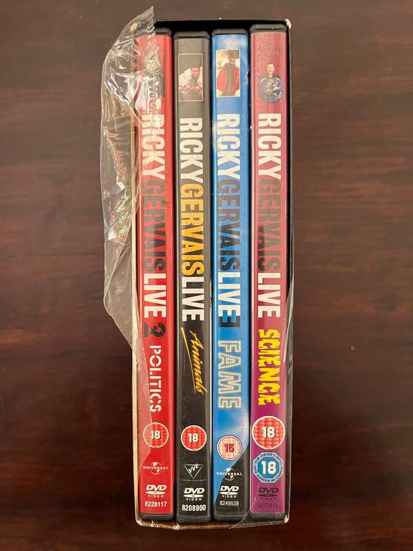 Ricky Gervais Live 4DVD Boxset Animals Politics Fame Science Import
