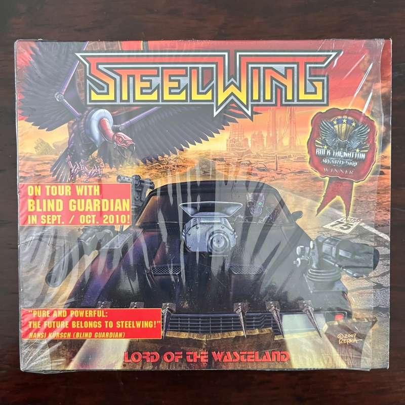 Steelwing - Lord Of The Wasteland CD Traditional Heavy Metal with Patch
