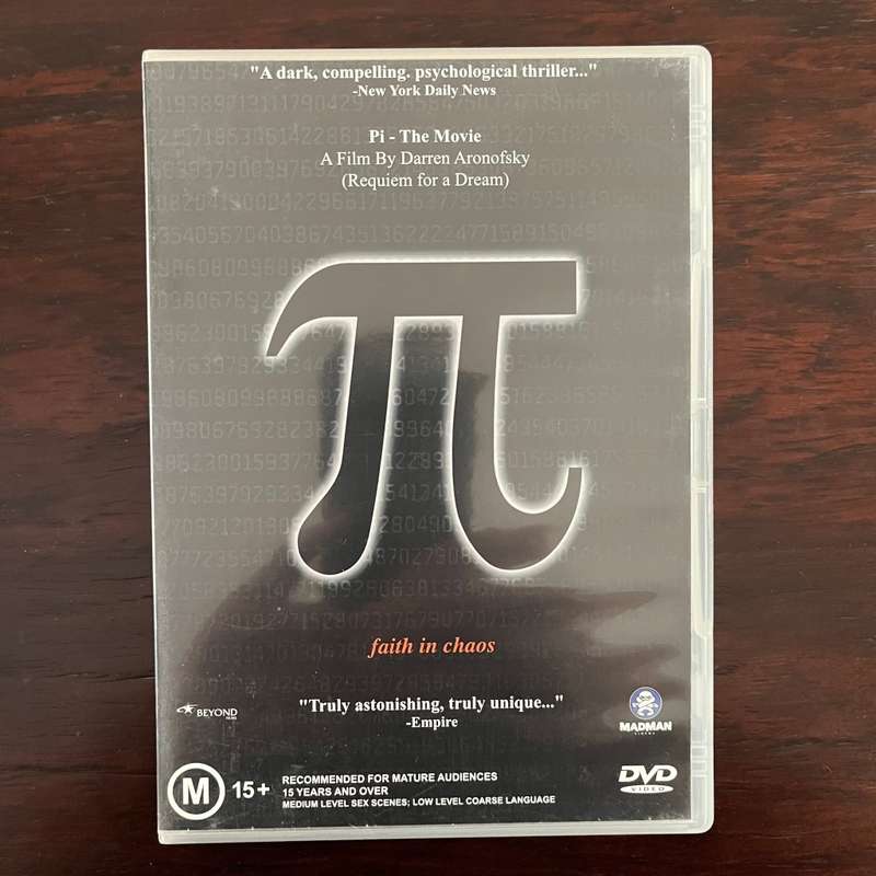Pi - The Movie DVD Australian Press Darren Aronofsky Cult Classic