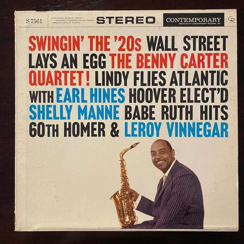 The Benny Carter Quartet - Swingin` In The 20s Vinyl LP US Press Cool Jazz Swing